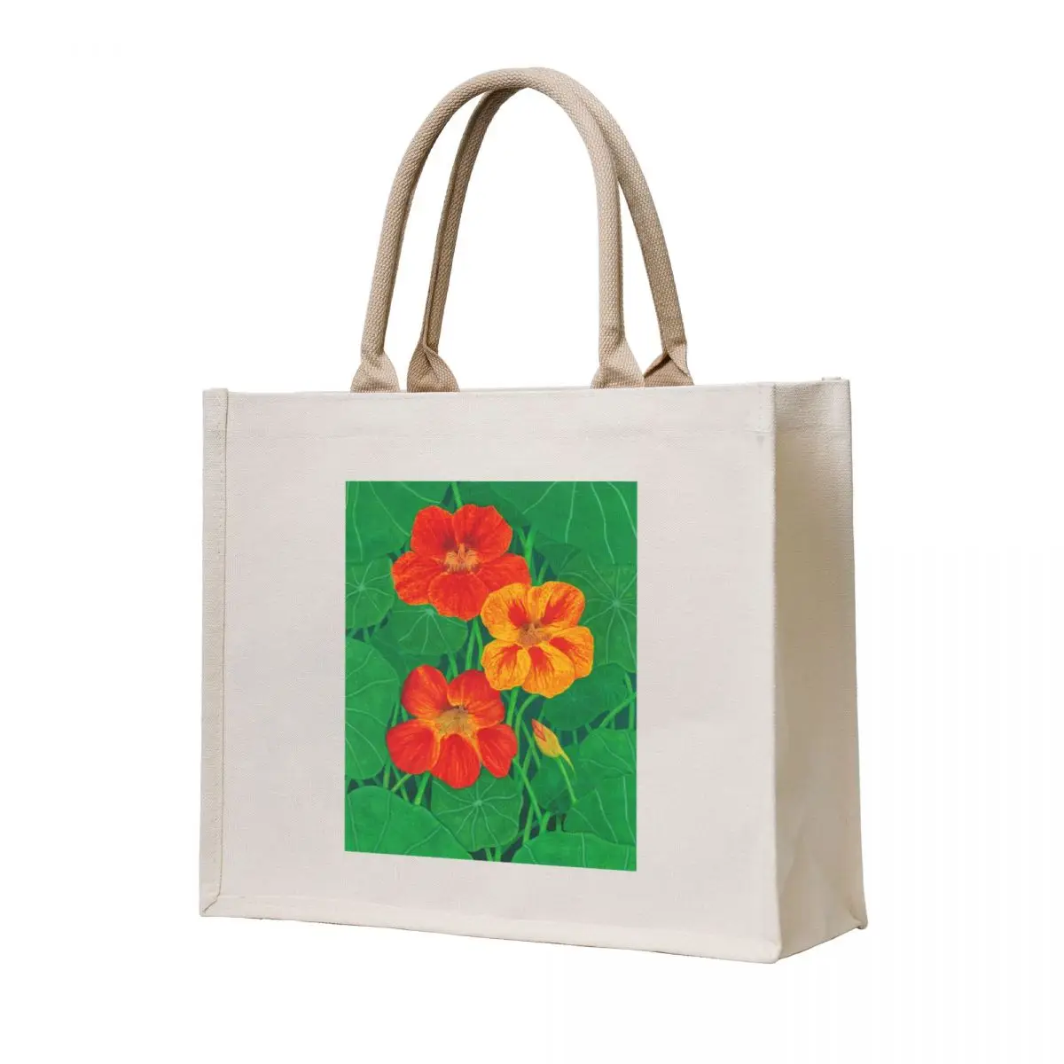

Nasturtium flowers Tote Bag Cloth bag Portable shopping bag Canvas tote canvas