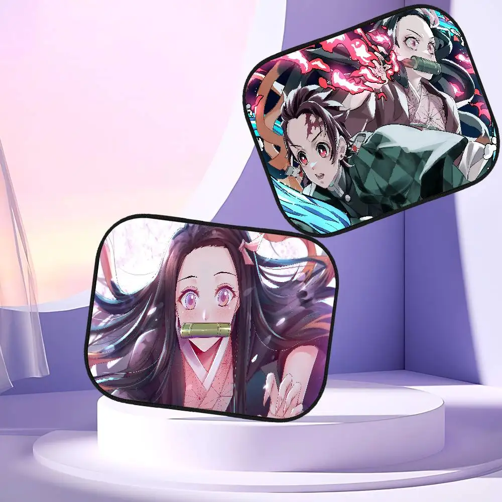 

K-kamado Nezuko Demon S-Slayer Window Sunshade Cover For Kids Universal Car Foldable Car Sun Shade Cover UV Protect Curtain Side