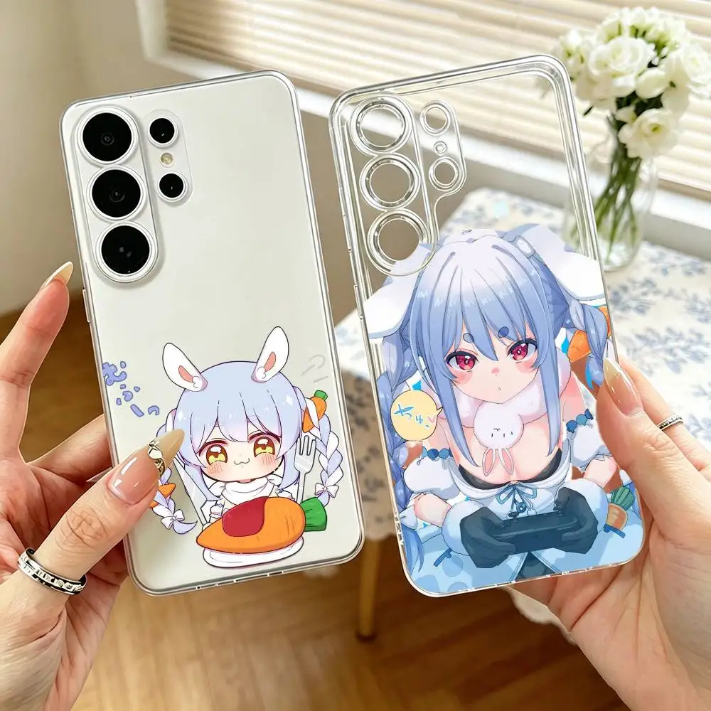 Holo-Usada Pekora   Phone Case For Samsung S25,S24,S21,S22,S23,S30,Ultra,S20,Plus,Fe,Note,10,9,5G Transparent Cover