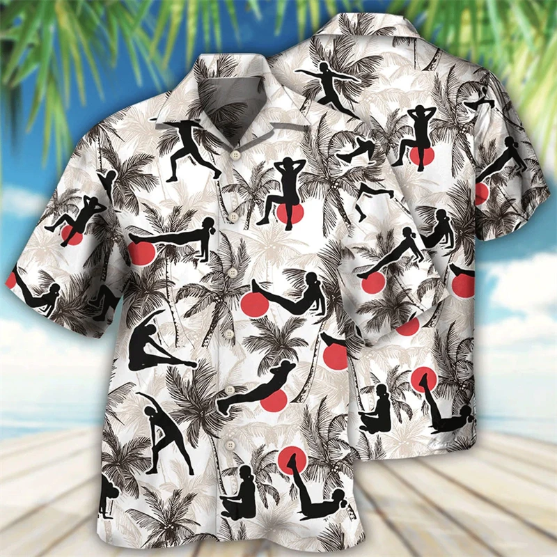 3D Graphic Hawaiian Shirt Man Hippie Alien Print Vacation Beach Shirt Women New Fashion Casual Button Aloha Blouse Neon Clothes