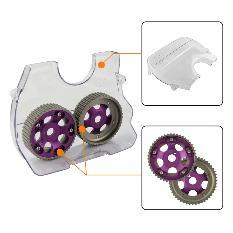 Cam Pulleys + Cam Cover Red/Blue/Purple For Toyota Supra JZA70 90-93 Mark II/Cresta/Chaser JZX81 90-92 JZX90 92-93 1JZ-GTE