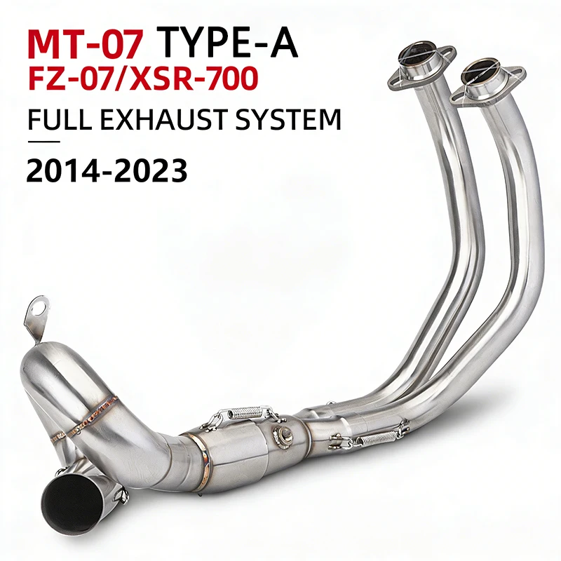 For Yamaha YZF MT07 FZ07 FZ-07 MT-07 FZ MT 07 Muffler XSR700  2014-2023