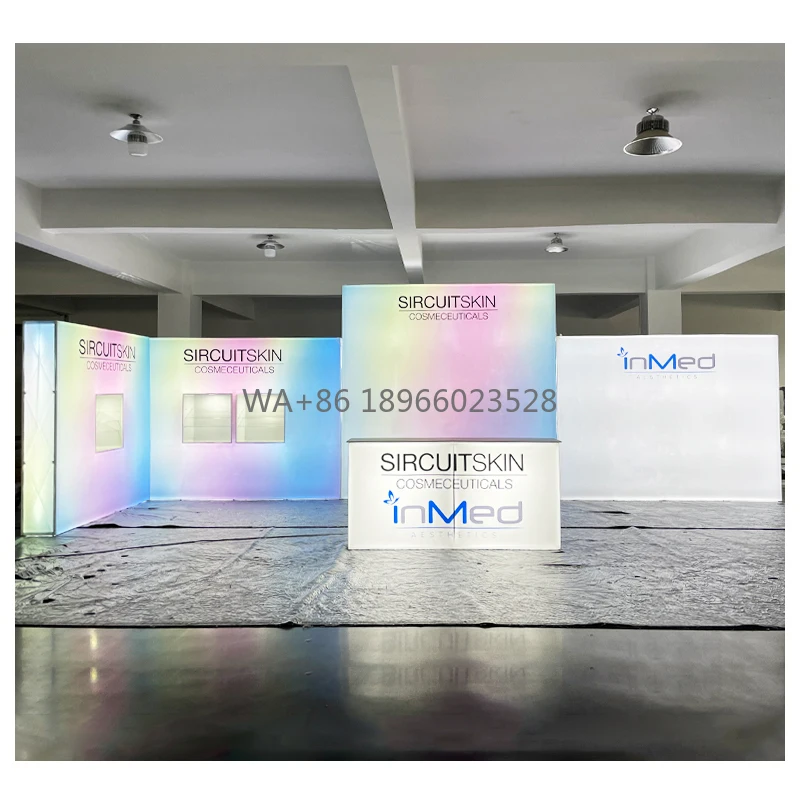 10x30 10x10 10x20  Custom Fabric Exhibition Trade Show Led Backlit Booth Portable Folding