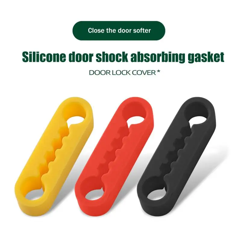 

【F】Car Door Lock Silicone Cover Absorber Pads Door Lock Latch Protective Covers Anti-Collision Silicone Soundproofing Cover