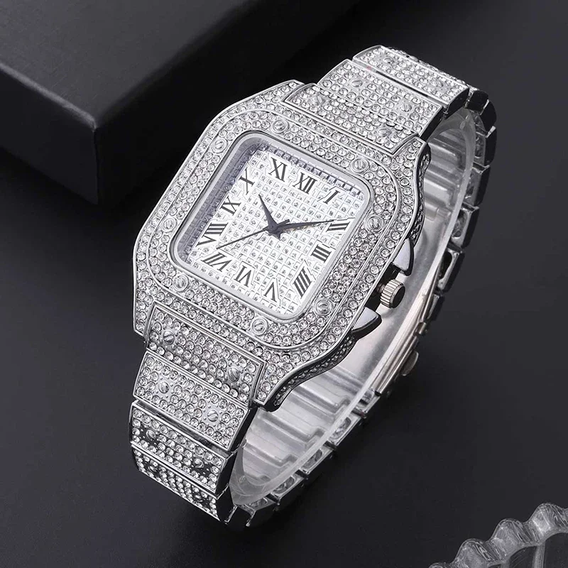 Fashion Mens Dainty Stainless Steel Watches Luxury Silver Quartz Wristwatch Men Business Casual Watch