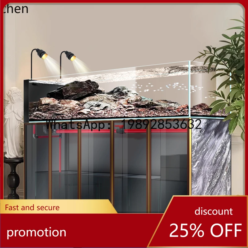 

Аквариум HT для ландшафтного дизайна, ультрапрозрачное стекло, фильтр, высококачественный аквариум для гостиной, напольная перегородка, большой