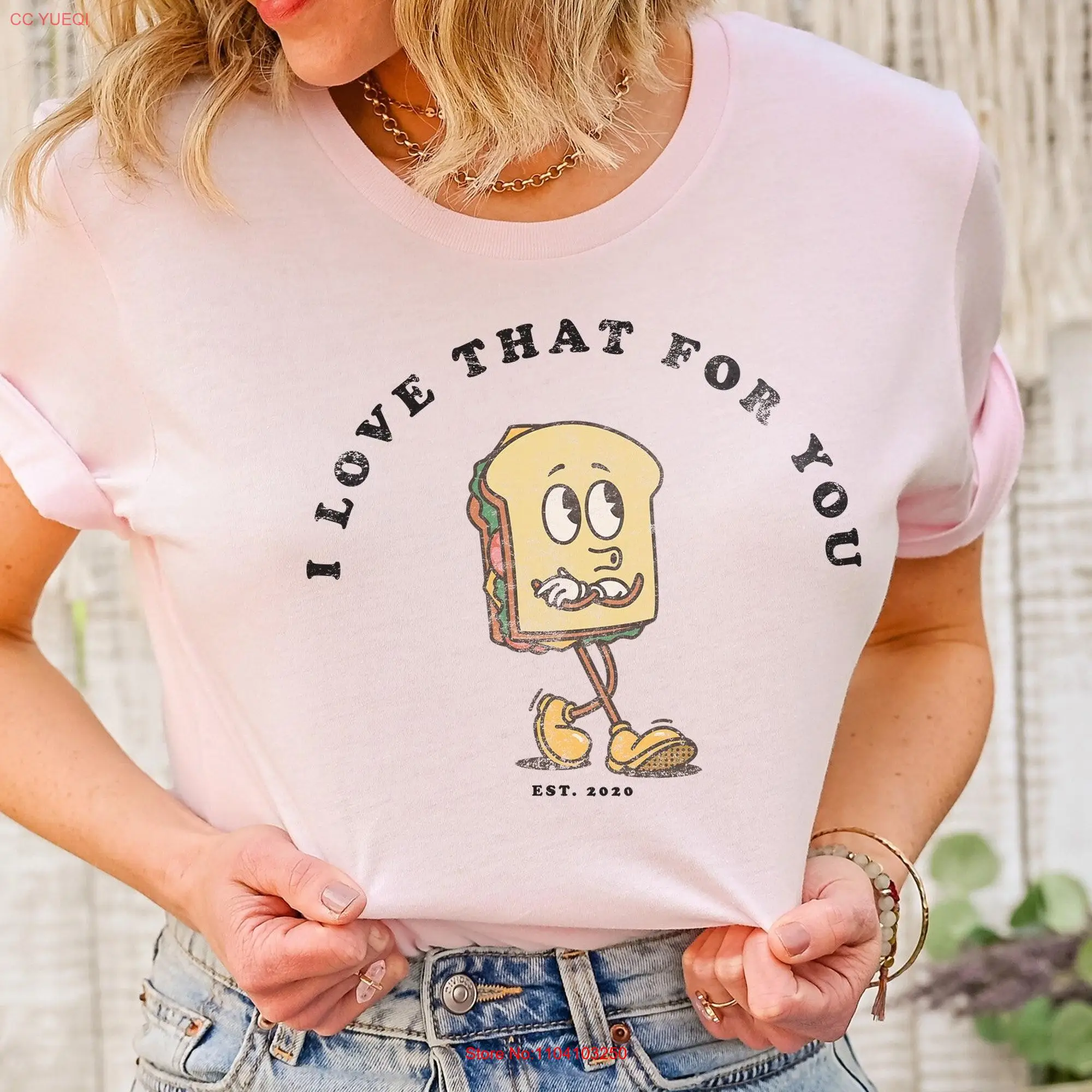 Funny Sassy Jealous T shirt For Women Sandwich Cartoon I love that you Bitchy Saying  Rude Sarcastic Adult Top