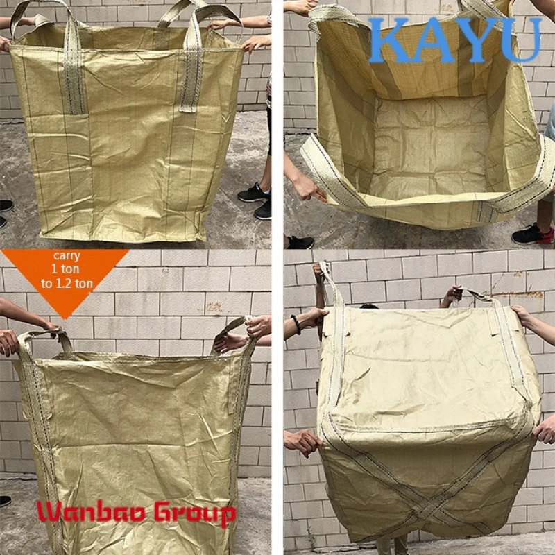 Bolsa de arena tejida de polipropileno, saco grande de color blanco de 25kg, 50kg, 100kg, 1000kg, 1 tonelada, 1,5 toneladas, fibc sling jumbo