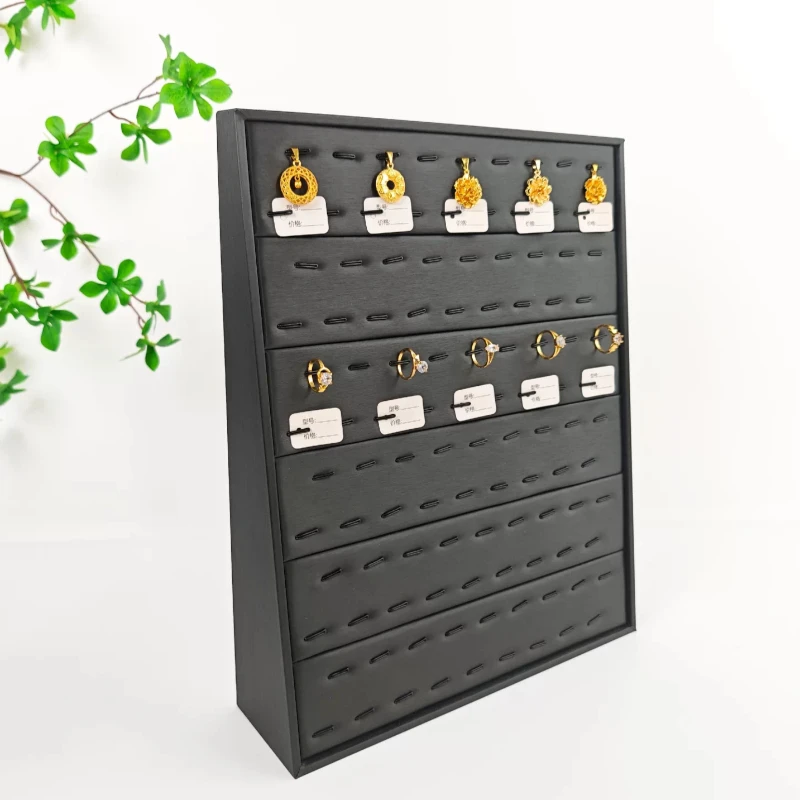 Vertical Pendant Display Stand Counter Ring Storage Rack 6 Segment Pendants Displays Holder Large Capacity Rings Organizer Rack