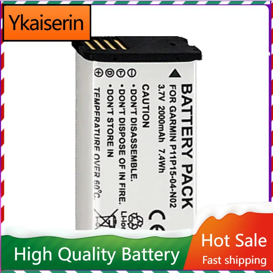 2000mAh Replacement Battery 361-00053-00 for GARMIN Montana 650 650T 600 VIRB GPS Portable Batteries Warranty + Track Code