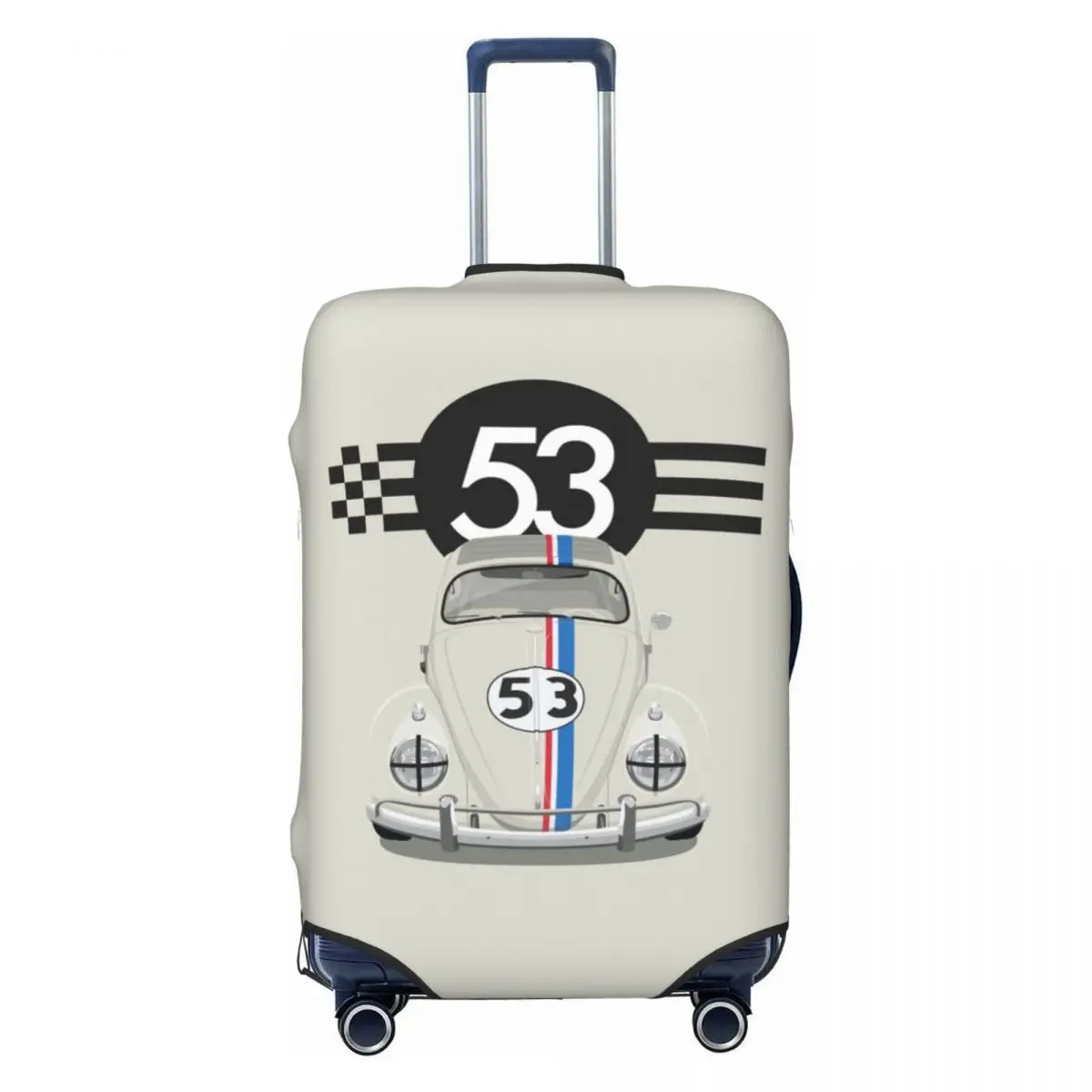 

Custom Classic Racing Car Herbie Luggage Cover Funny Suitcase Protector Covers Suit For 18-32 inch