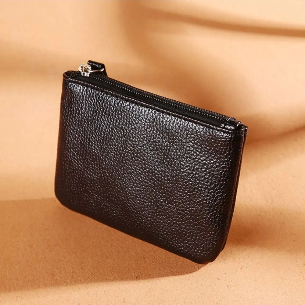 

Simple Classic Coin Purse Business Lychee Pattern PU Leather Women Men Wallet ID Card Case Money Clutch Purse Pouch