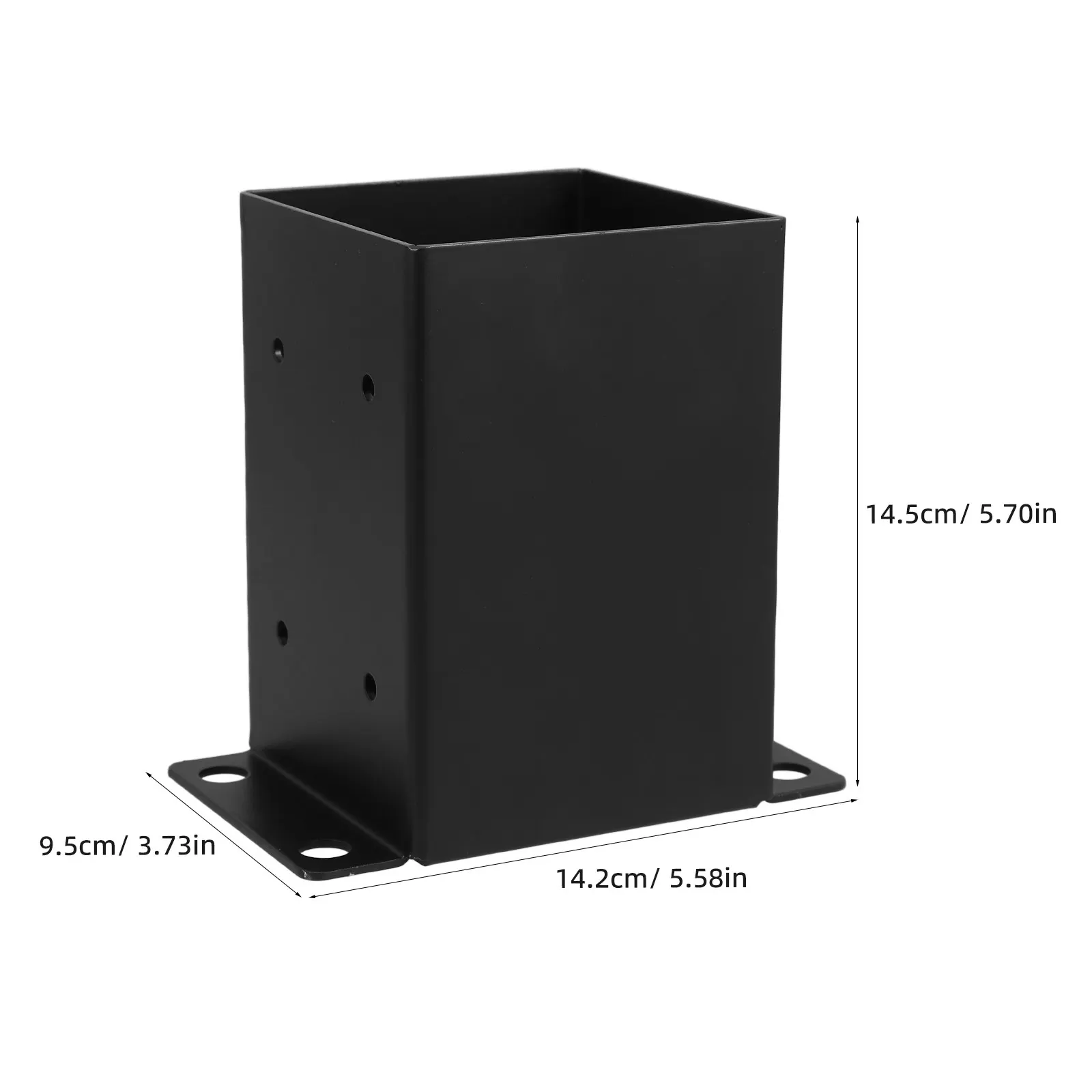 Heavy Duty Wood Pavilion Post Base Bracket Kit Black 4x4 for Gazebo Pergola Outdoor Structures Concrete Post Extenders