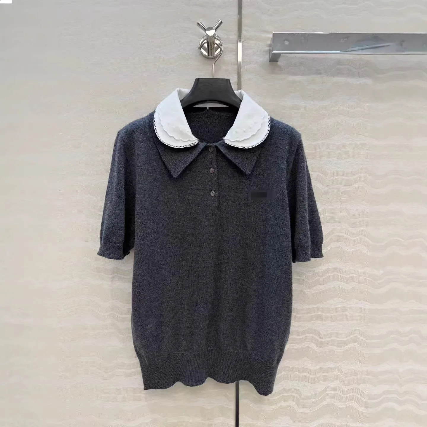 

Slimming Embroidered Casual Fashionable Spring Summer New Style Versatile Anti-Aging Early Spring New Model Women's Knitted Top