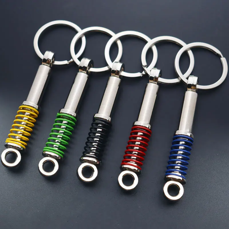 Creative car shock absorber keychain  Car Refitting Metal Pendant keychain