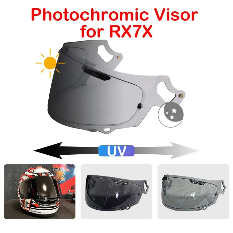 

Photochromic Visor for ARAI RX-7X RX7X CORSAIR-X RC RX-7V RX7V PAPIDE-NEO XD VAS-V ASTRO-GX QUANTUM-X SIGNET-X CHASER-X QUANTIC