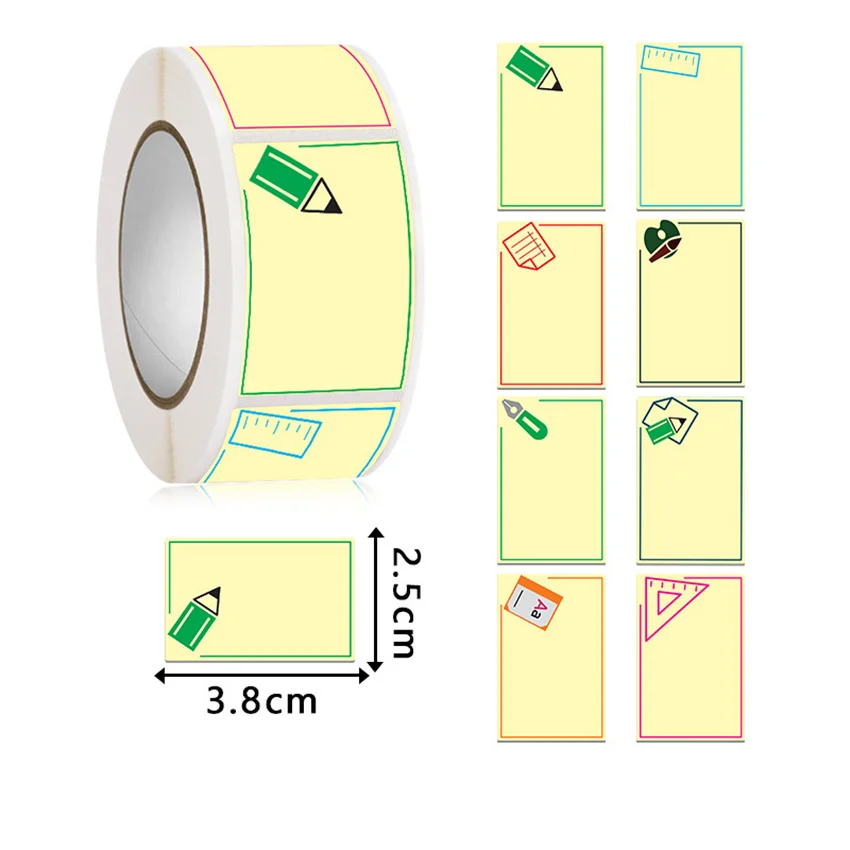 250 قطعة/المجموعة الكرتون اسم تسميات ملصقات للكتابة اليدوية الأطفال أسماء المدرسة فئة اسم العلامة المطبخ ملصقات للطعام ملصقات
