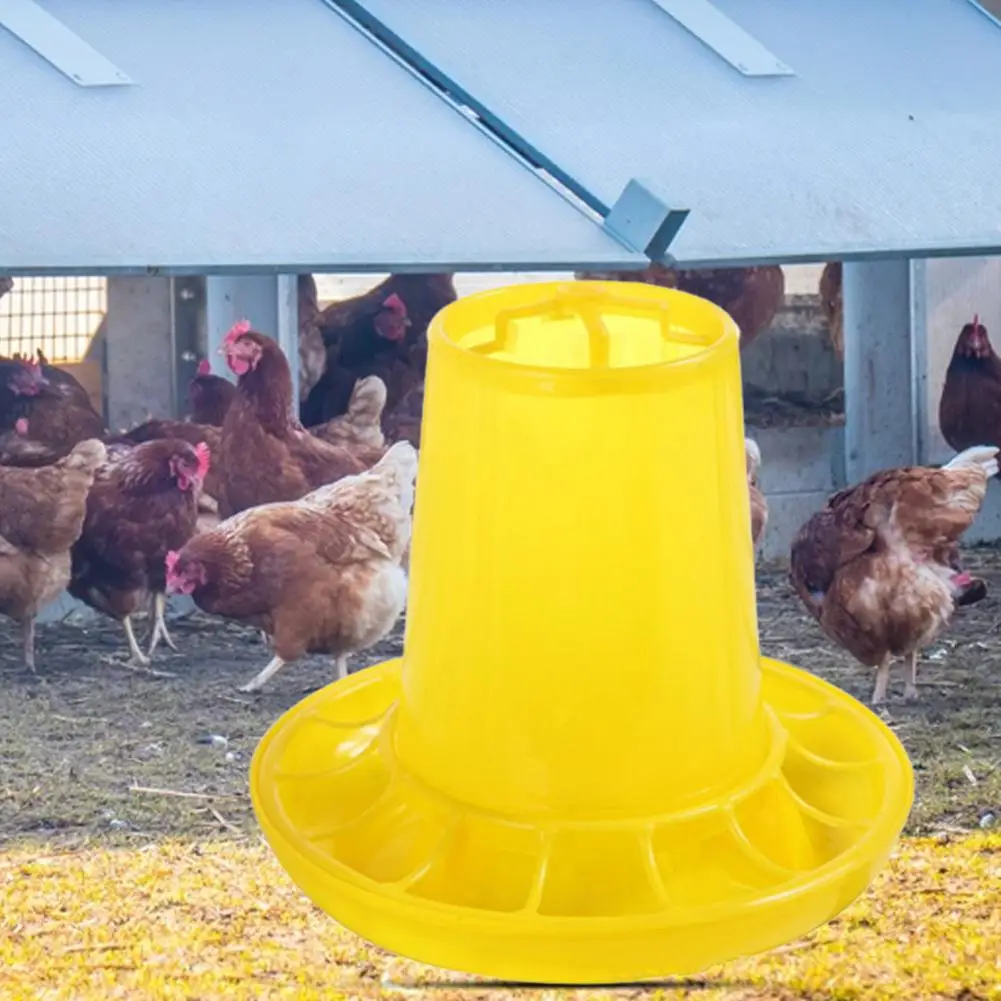 Convenient Chicken Feed Bucket Easy Use PE Strong Toughness Portable Poultry Feeder for Garden