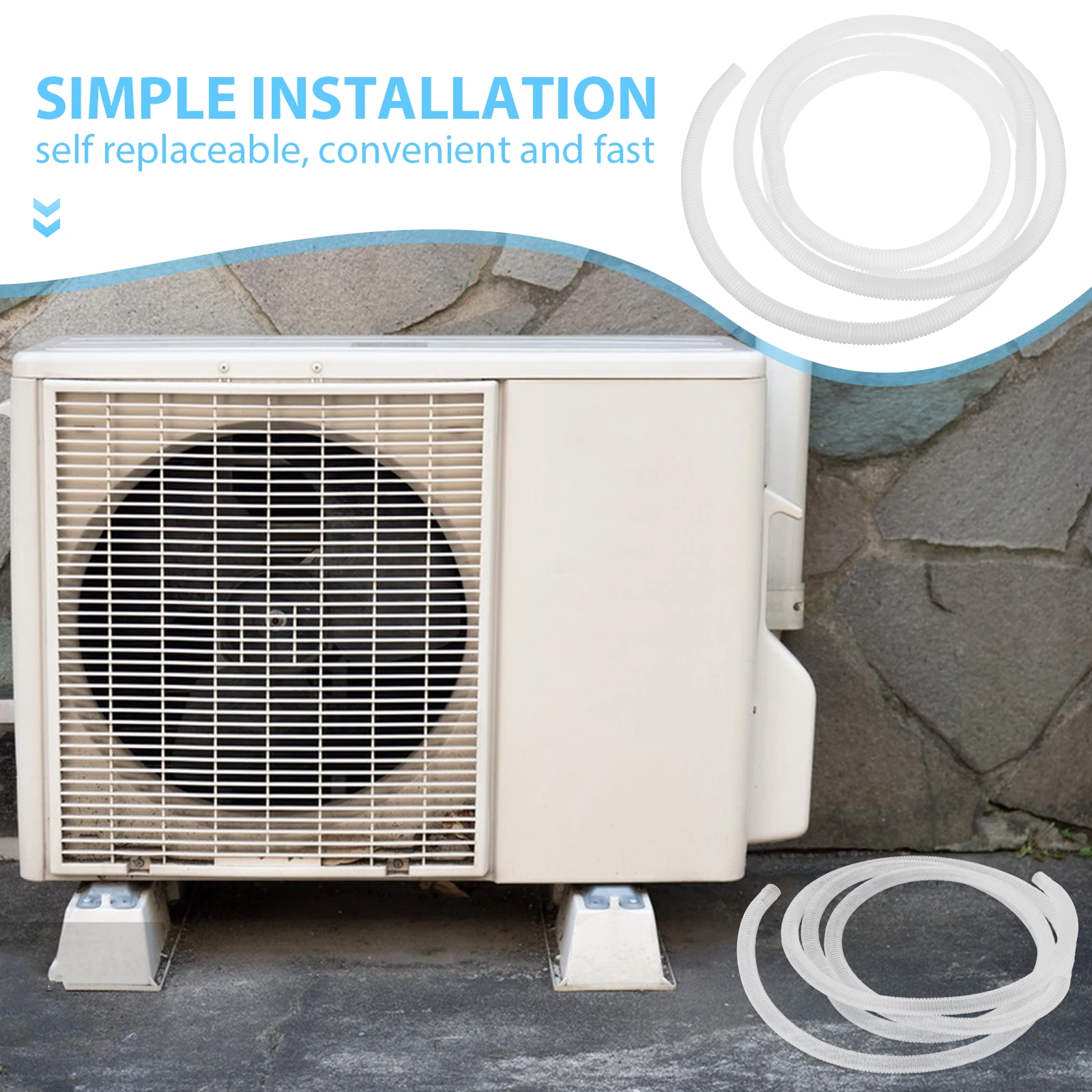 

300cm Universal Air Conditioner Drainage Pipe AC Outdoor Unit Drain Pipe Replacement Condensate Drain Pipes For Air Conditioner