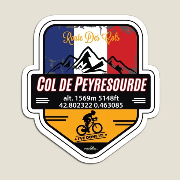 Col De Peyresourde Cycle T Shirt Stick  Magnet Toy for Fridge Organizer Decor Holder Children Kids  Magnetic Refrigerator