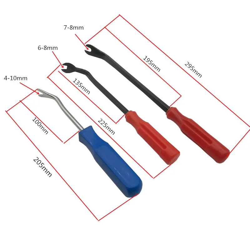 4 Inch Car Door Clip Remover Tool Vehicle Refit Kit Panel Fastener Retainer Pry Auto Body Trim Upholstery Disassemble