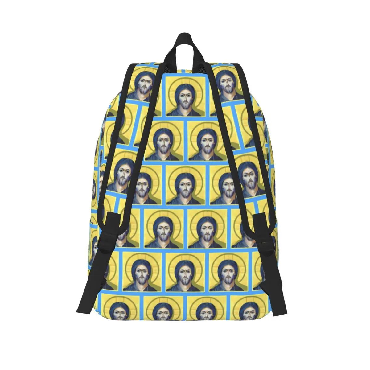 Divine Majesty Jesus Pantocrator Icon Student Backpack School Bag Hiking Travel Daypack Boys Girls Fashion Bookbag Shoulder Bags