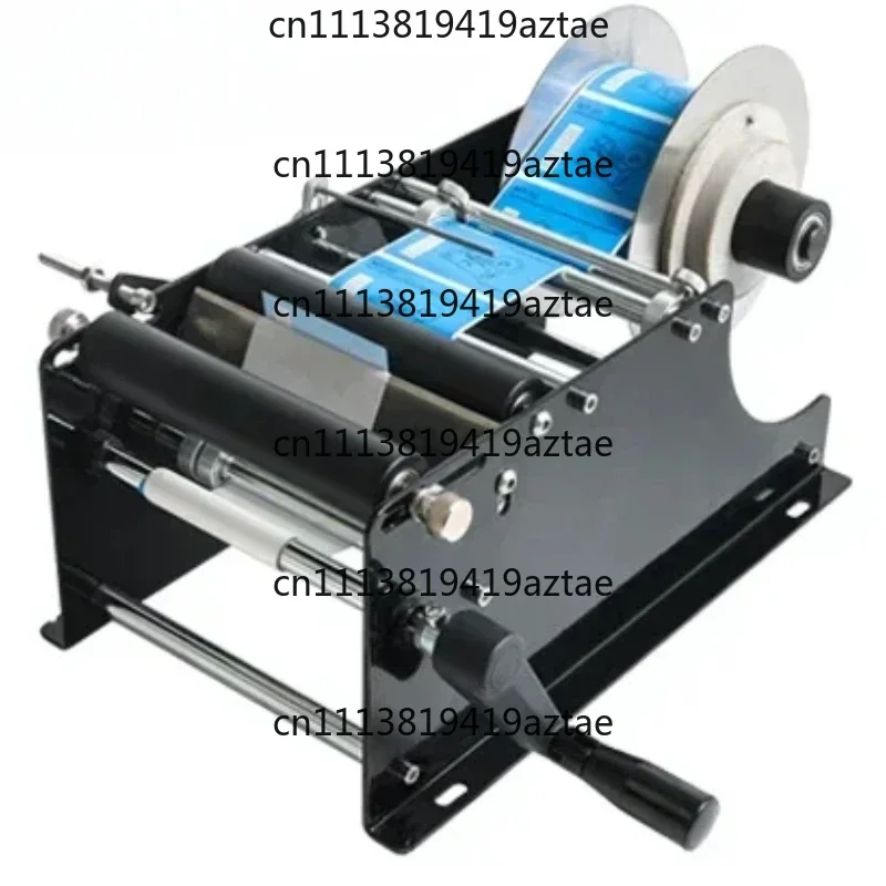 Simple Hand Cranked Manual Labeling Machine for Round Bottles Cans Adhesive Trademark Logo Sticker Applicator