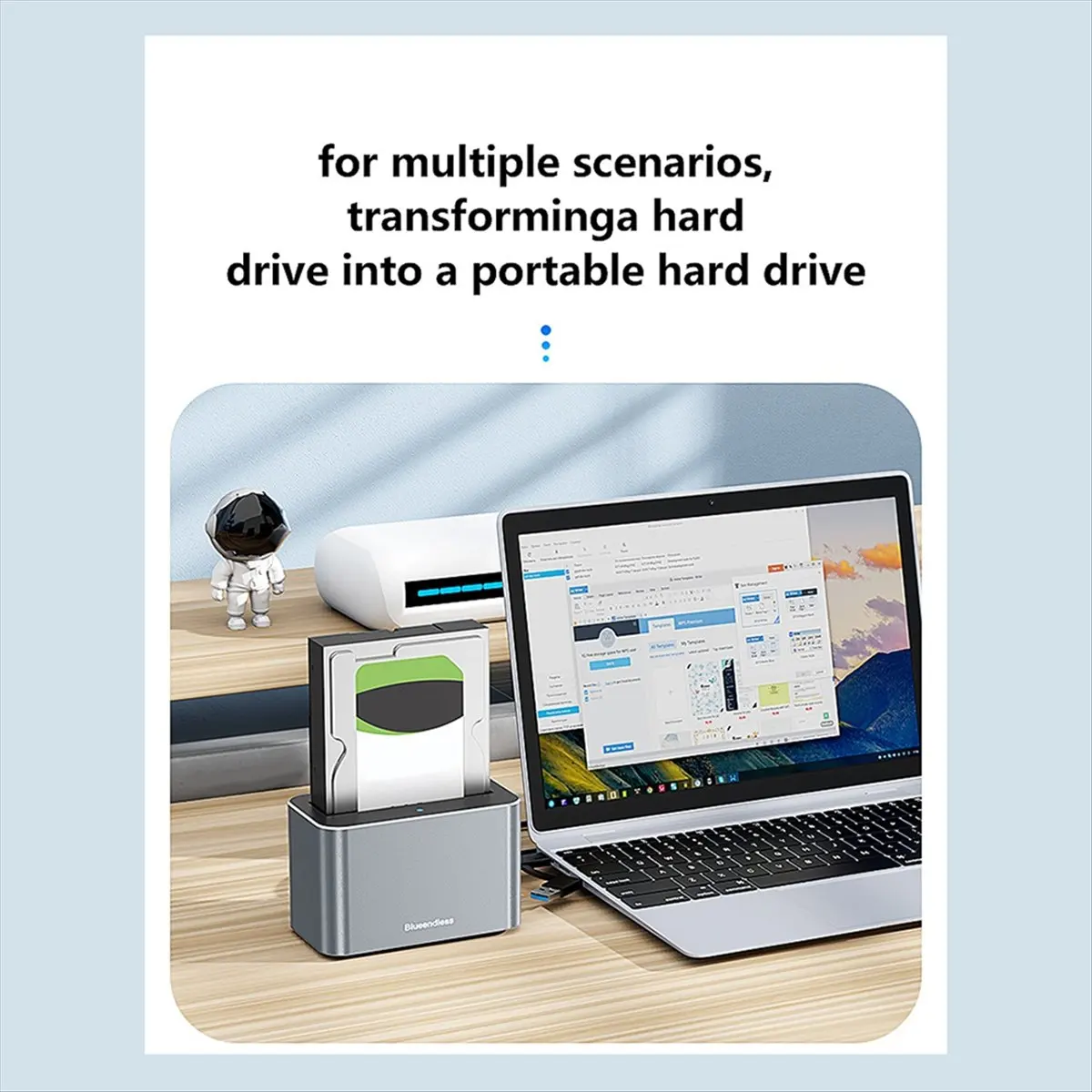 SWXF  SAS to USB 3.0 Hard Drive Docking Station, 5Gbps High-Speed Adapter, Supports 20TB,for 2.5/3.5 Inch SATA/SAS EU PLUG