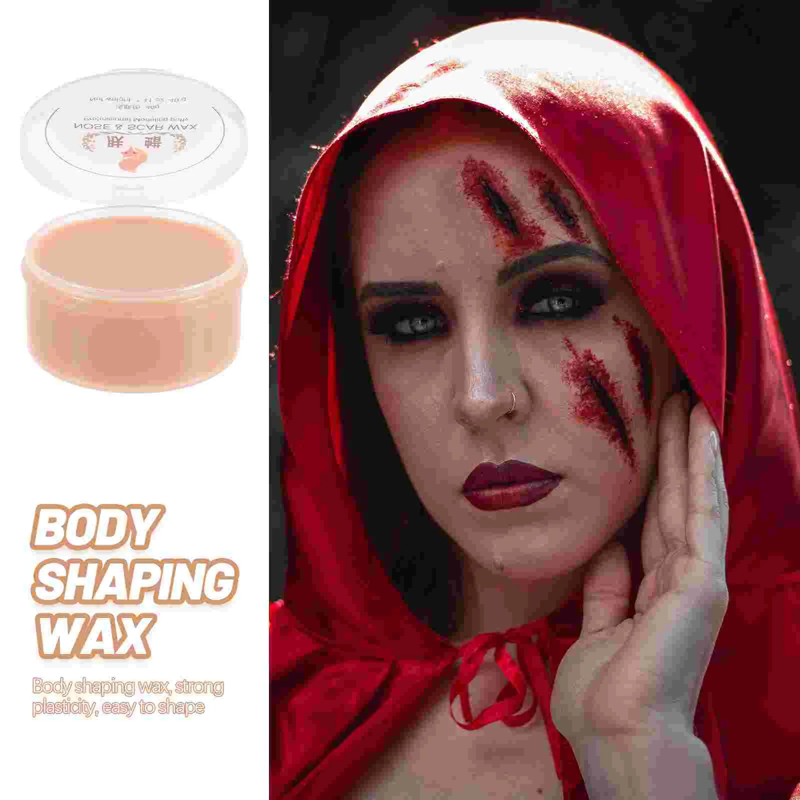 40g Shaping Skin Wax for Halloween Fake Scar Wound Realistic Makeup Body Face Party Professional Modeling Plastic Box