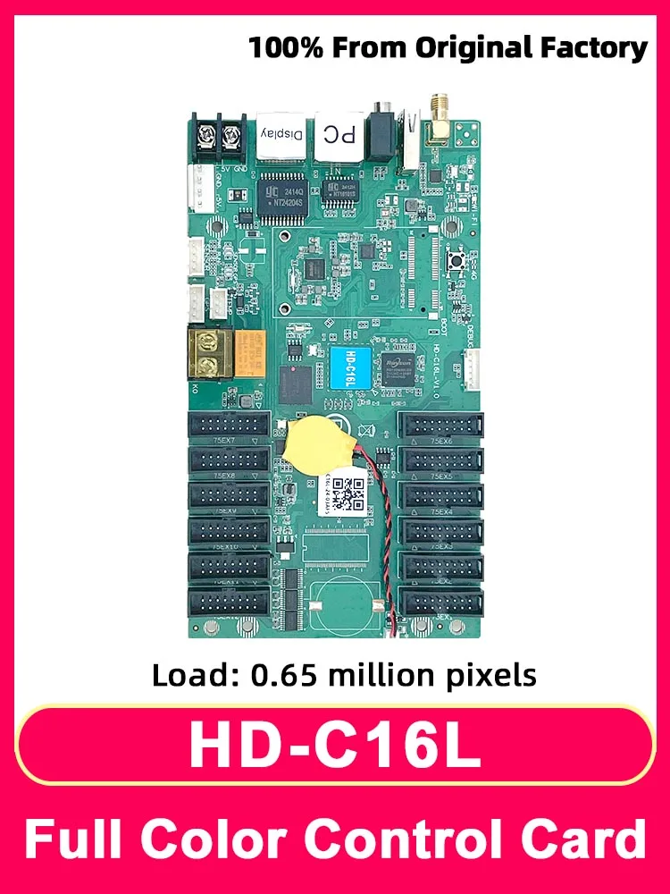 HD-C16L Full Color LED Screen Wi-Fi Control Card For Led Module Video Display Support Mobile App Control USB Port Can Add 4G