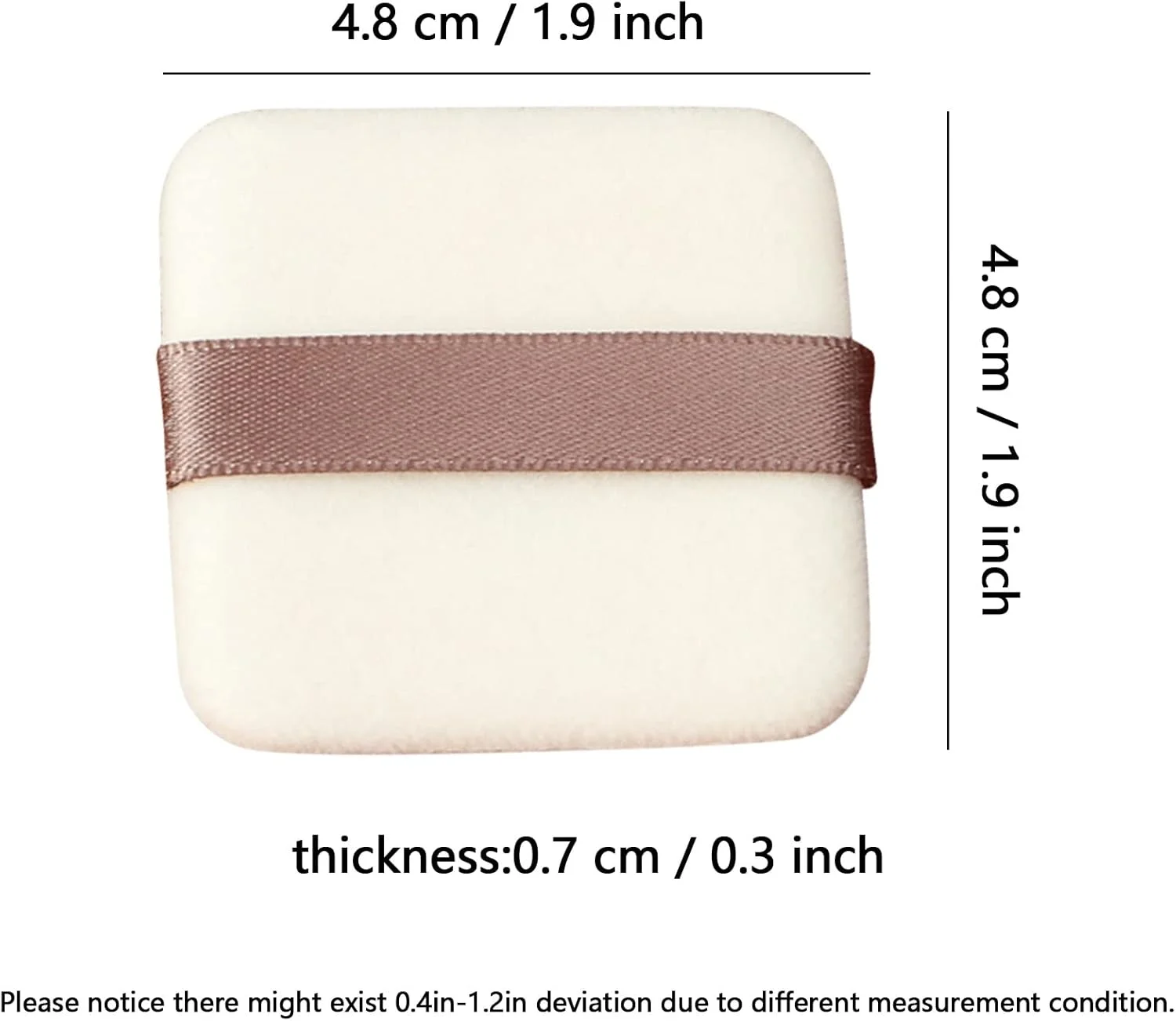 Sopro de pó quadrado dupla face reunindo pó puff ferramentas de maquiagem macia 2 peças adequado para base líquida creme em pó conc