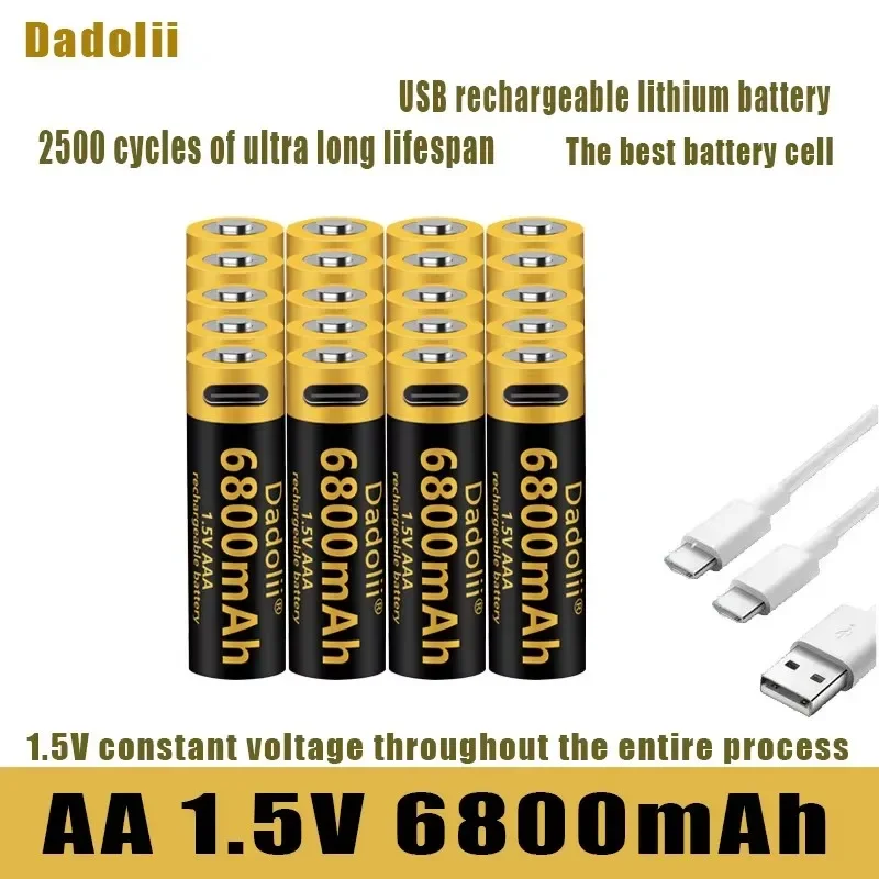 Dadoli original USB rechargeable lithium-ion battery, 1.5V AA battery, 6800mAh/lithium-ion, toy, MP3 player, keyboard