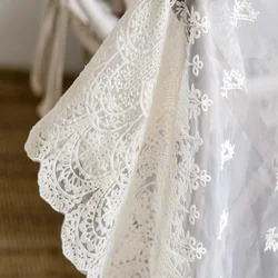 Soft Organza Embroidery Lace Fabric Clothing Mesh Fabric Handmade DIY Arts Crafts Sewing Tull Fabric By the yard