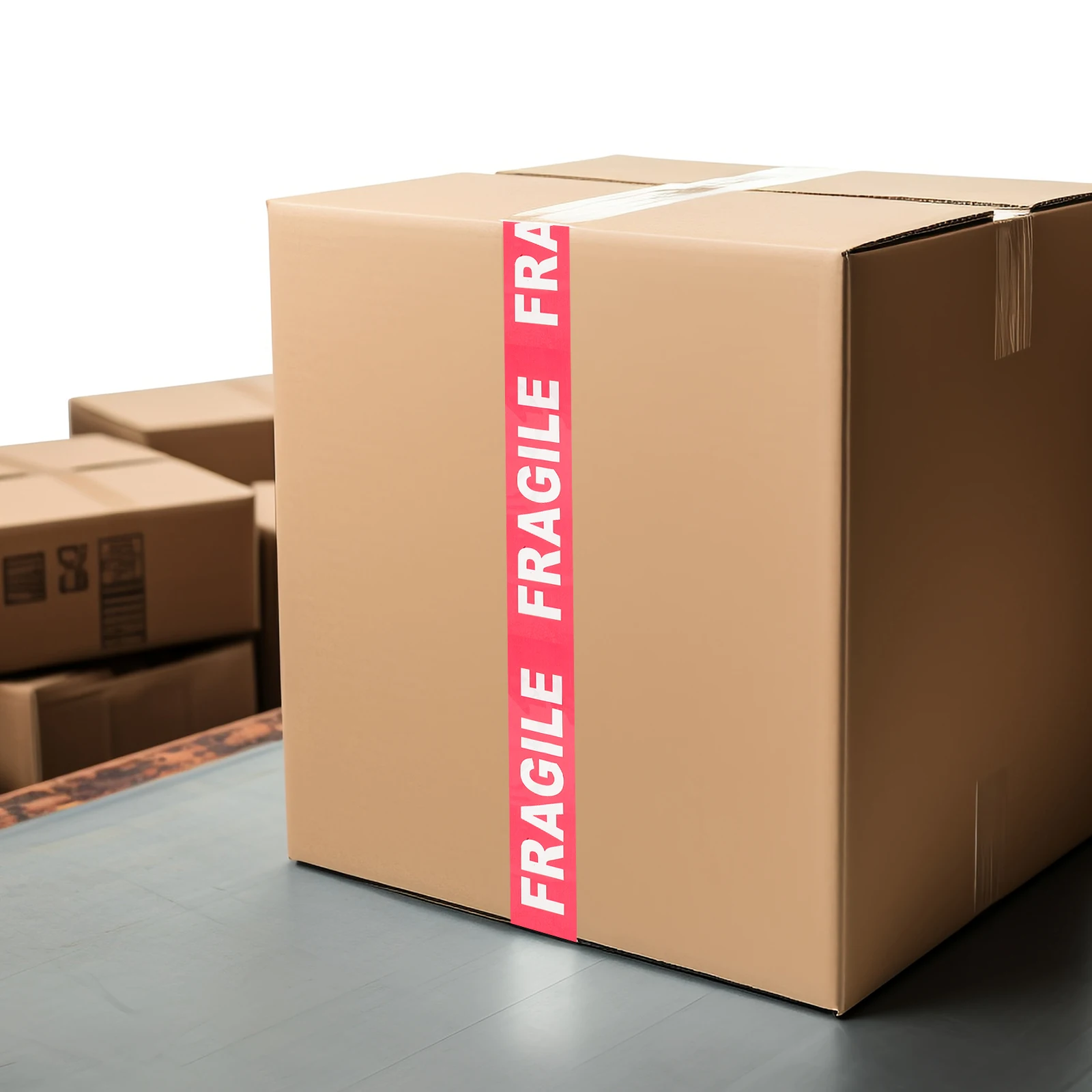 

Fragile Warning Tape Adhesive Shipping Labels Caution Polyethylene Film Packing Tape Fragile Decals for Moving