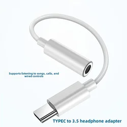 type-c to 3.5mm audio adapter cable tpc headphone conversion cable suitable for Apple and Huawei mobile phone converter