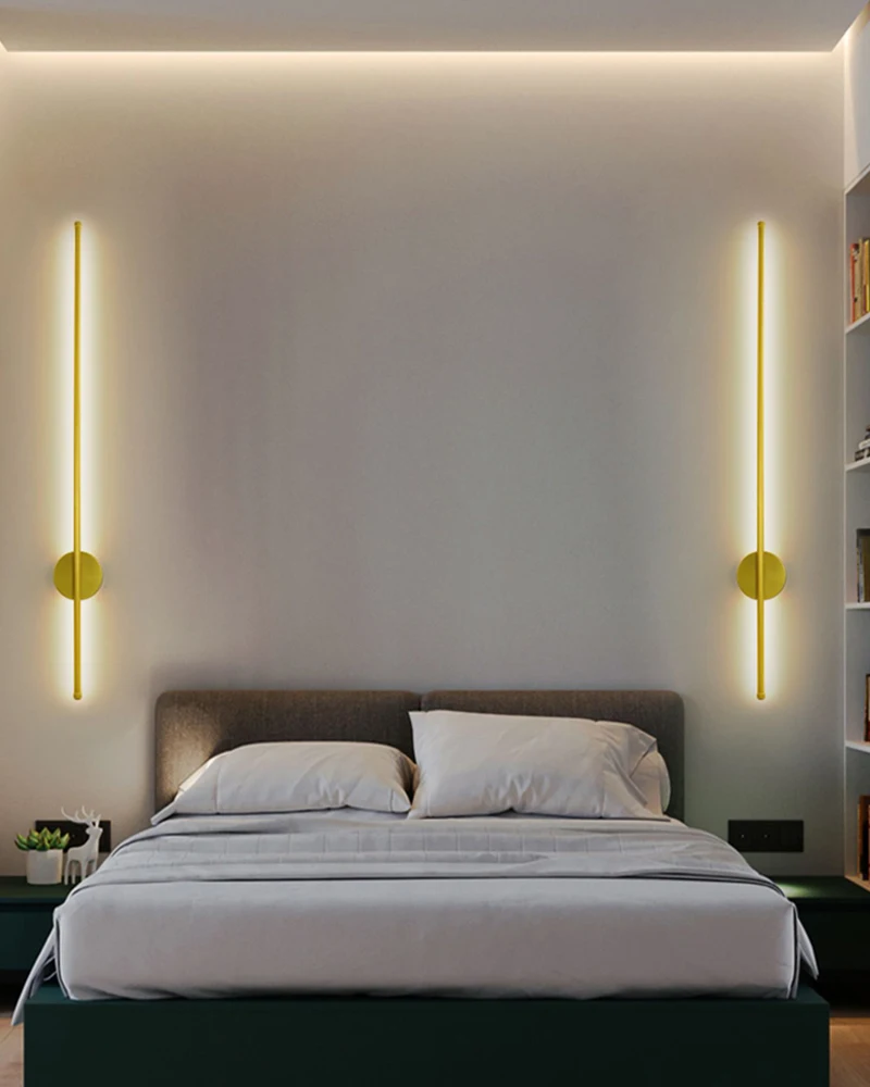 LED-Wandleuchten für den Innenbereich, für Schlafzimmer, Nachttisch, Schwarz, Gold, Innen-LED-Wandleuchten, Wandbeleuchtung, Wandleuchte, Korridor, Hartdraht – Detail 11