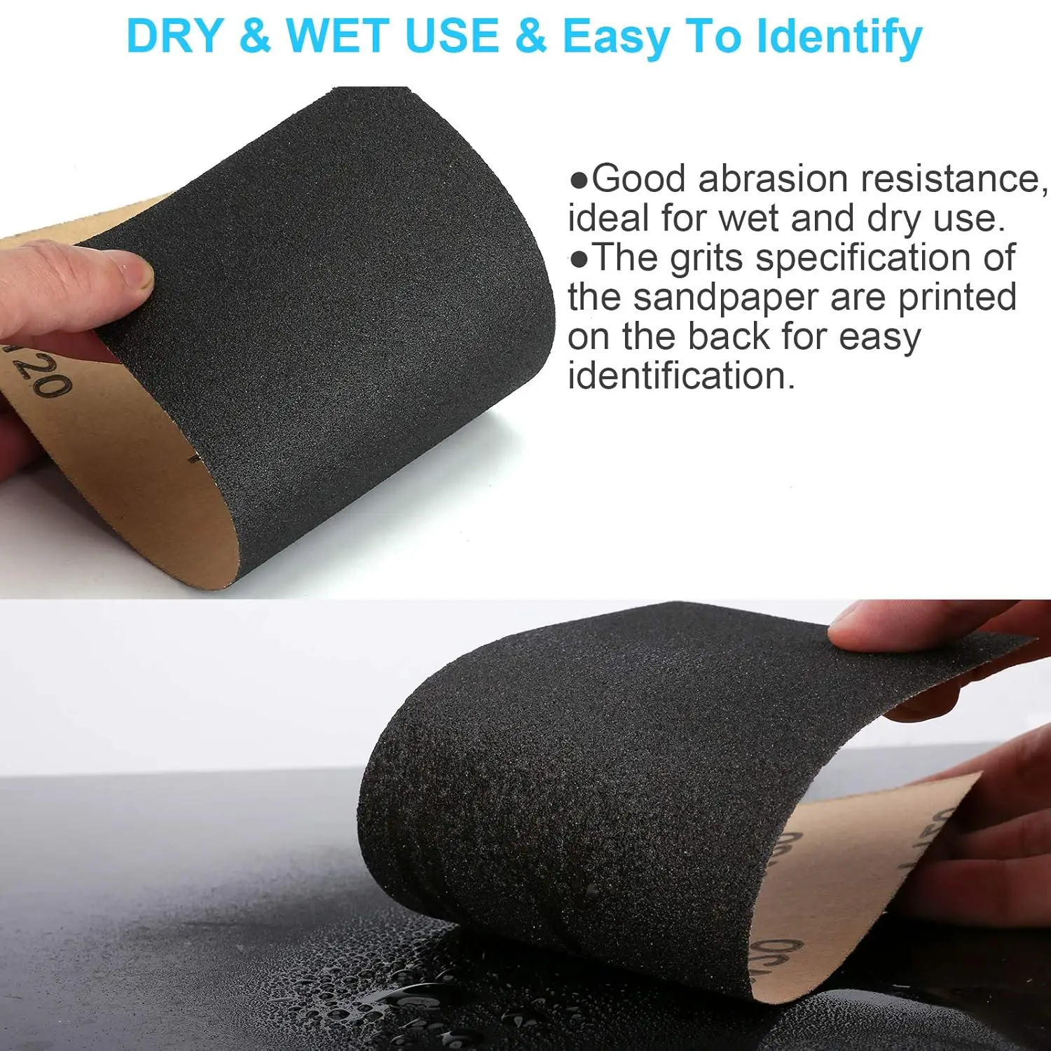 

42-Piece Dry and Wet Sandpaper Set, Grits Ranging from 120 to 3000, Suitable for Car Polishing, Wood Furniture Finishing,