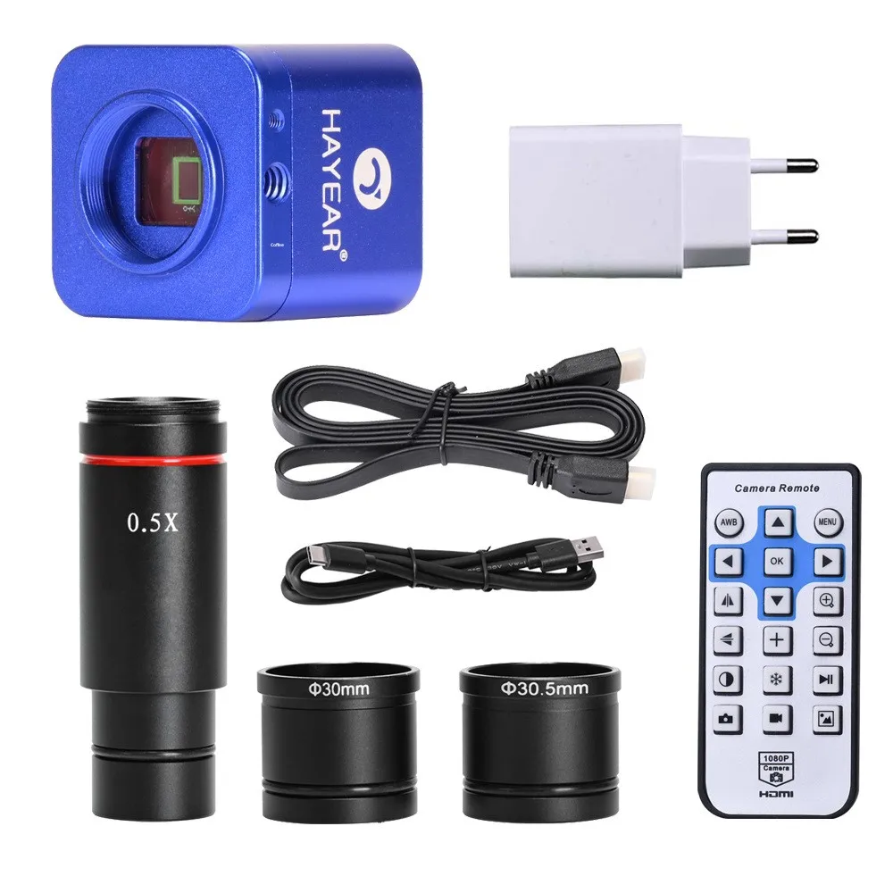 16 Million Pixel Microscope Electronic Eyepiece Industrial Camera Metallographic Biological Photo Video Measurement HY-5100-0.5X