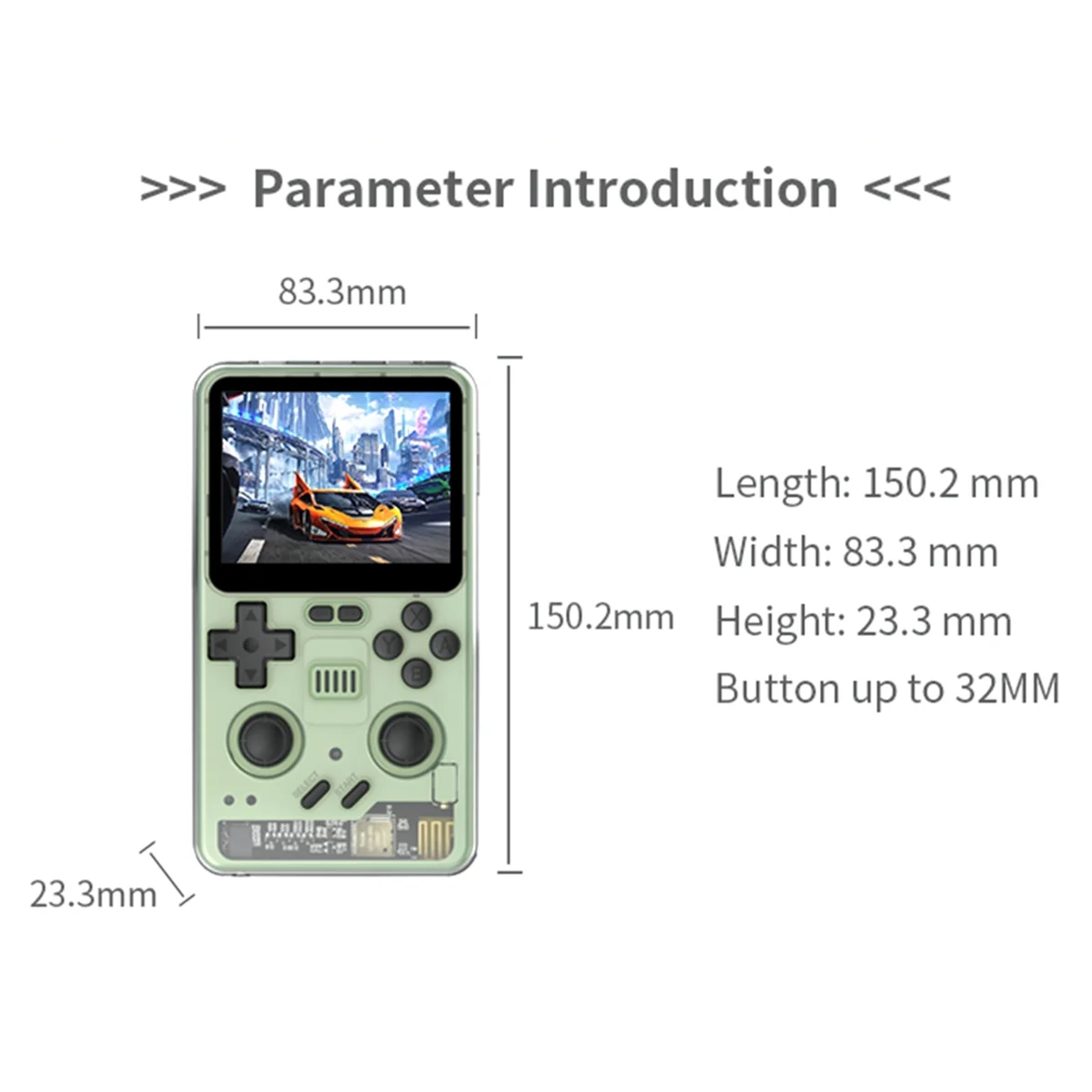 

Hot! RGB20PRO Retro Handheld Game Console 64GB 3.2inch IPS Screen Built-in WiFi+Bluetooth for GB/GBA/GBC/PSP Simulator C