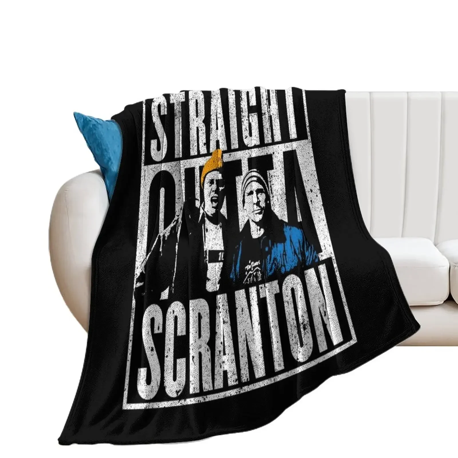 

Straight Outta Scranton - Lazy Scranton Throw Blanket Soft Beds For Sofa Thin Extra Large Throw Blankets