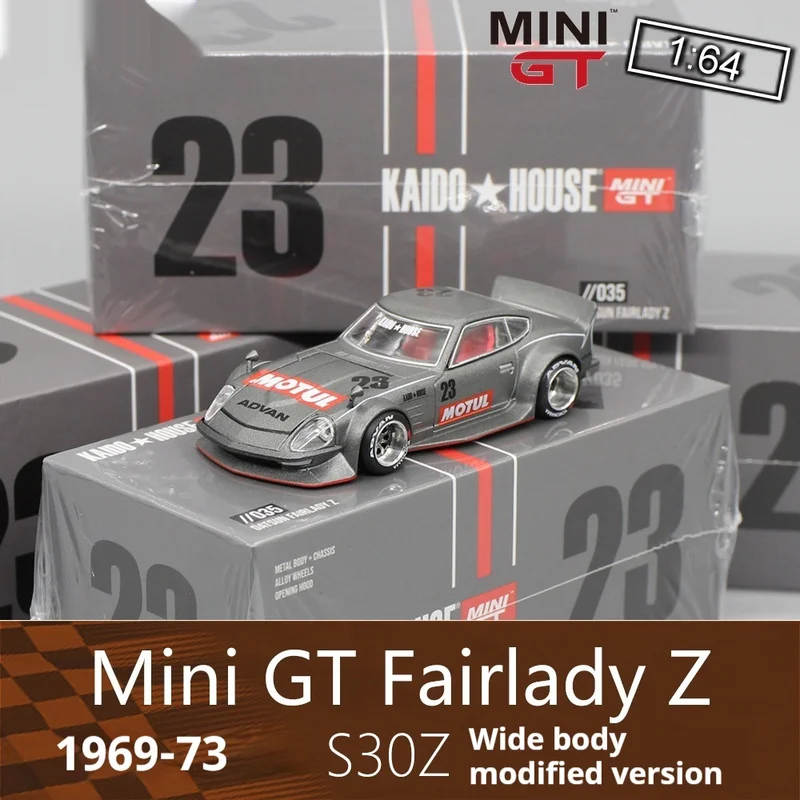 

New In Stock Kaidohouse & Mini Gt 1:64 Fairlady Z No.23 Nsx Car Alloy Miniature Diecast Series Ornaments Custom Toy