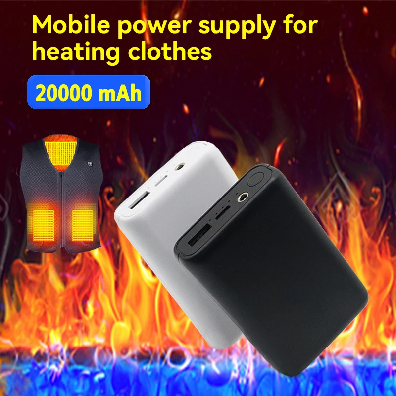 

Mini 20000mAh Heating Vest Power Bank External Battery Charger Pack For Heating Jacket Sweater Socks Electric Heating Equipment