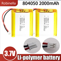 New 3.7V 2000mAh 804050 Li-Polymer Battery Lipo Lithium Ion Batteries for Massager Medical Equipment Car Air Filter Loudspeaker