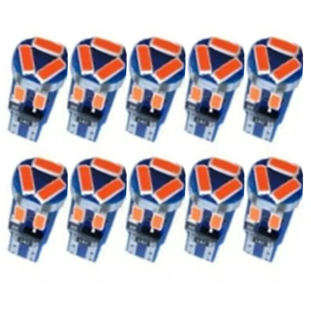 10 pz/set 12V 1.32W Luce del cruscotto dell'auto ad alta efficienza energetica multiuso per la luce dello strumento, la luce di lettura T5-4014 Lampadina a LED