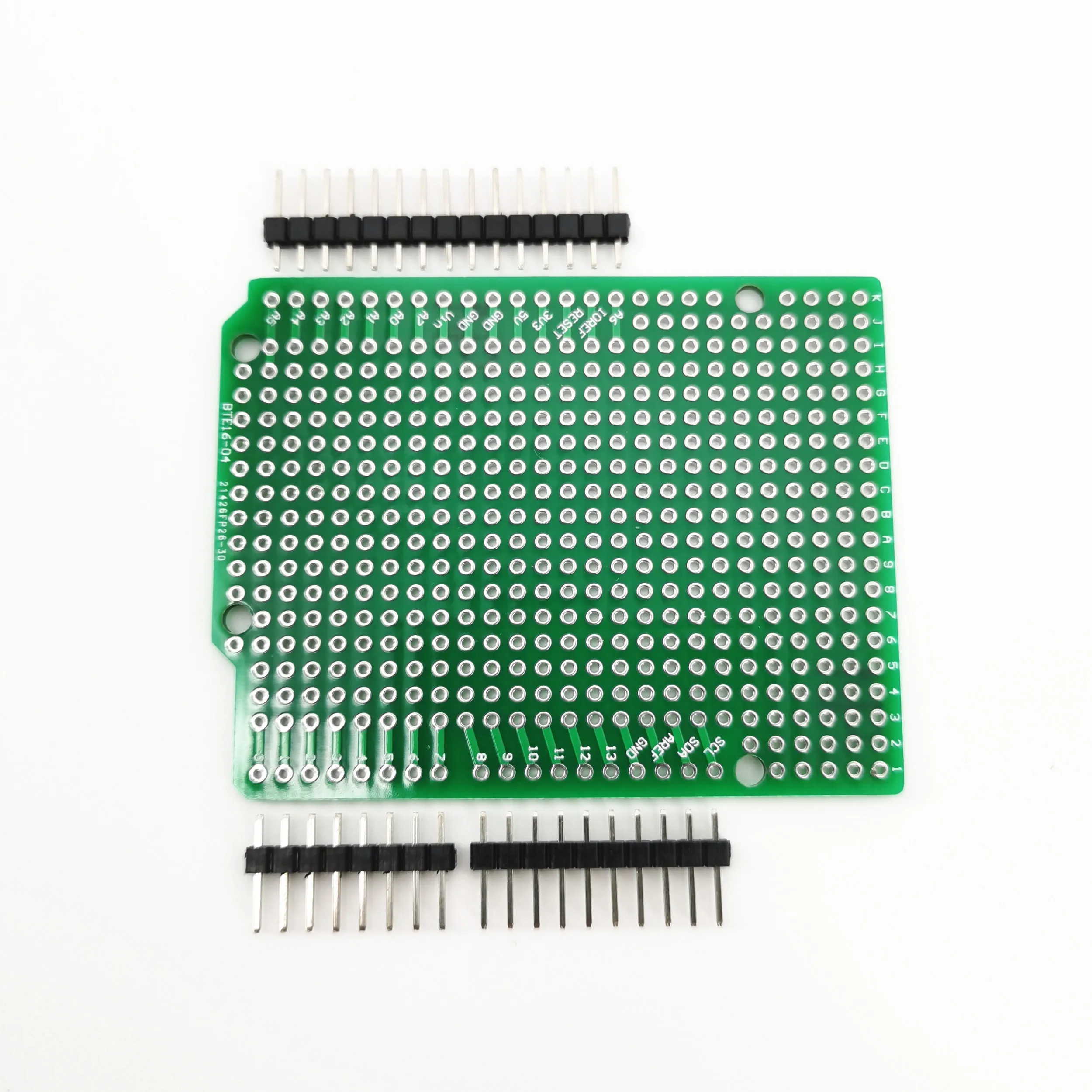 Prototype PCB Expansion Board For ATMEGA328P UNO R3 Shield FR-4 Fiber Breadboard 2.54mm Pitch With Pins DIY One