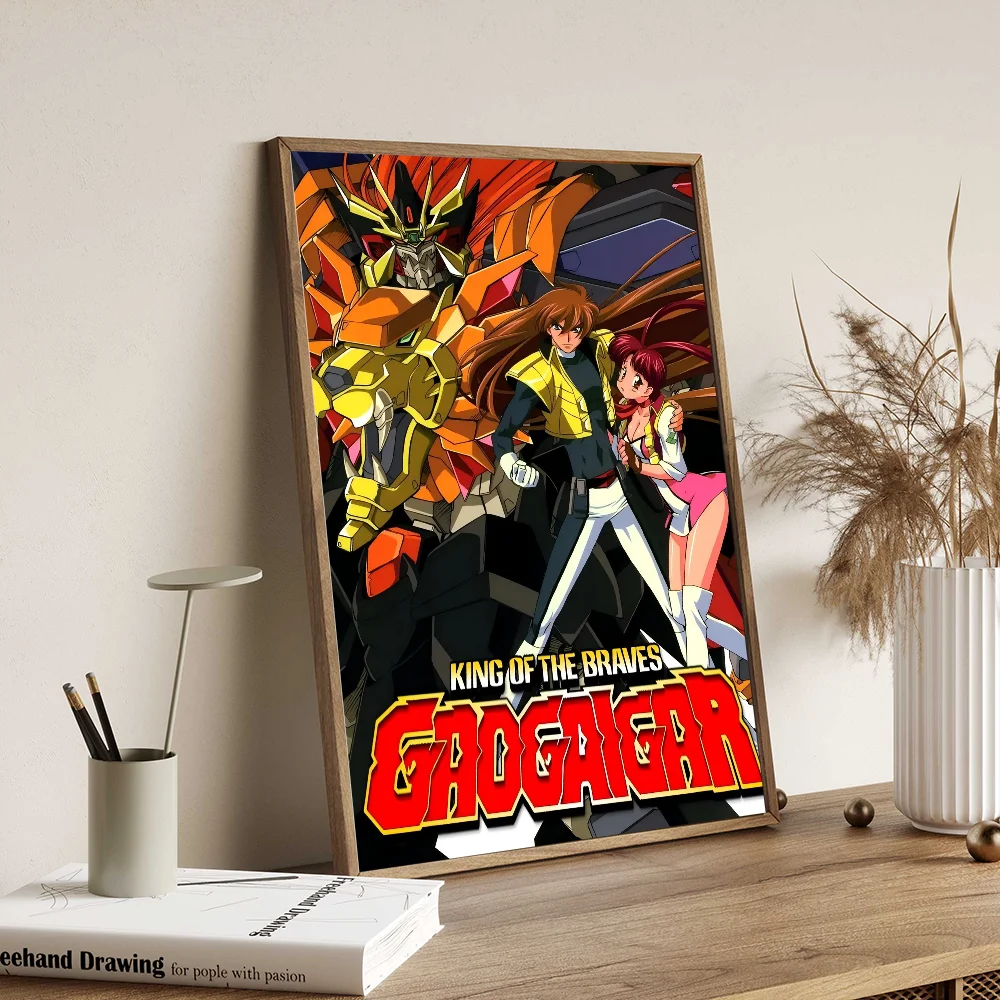 The King Of Braves GaoGaiGar Self-adhesive Art Poster Waterproof Paper Sticker Coffee House Bar Posters Wall Stickers