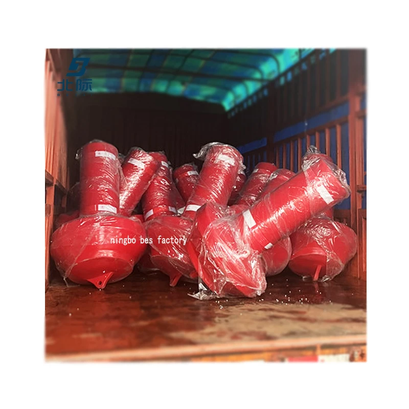 مصنع مخصص 700mm البلاستيك الملاحة العوامة البحرية PE انظر تحذير Ais العوامة علامات مع الضوء #6