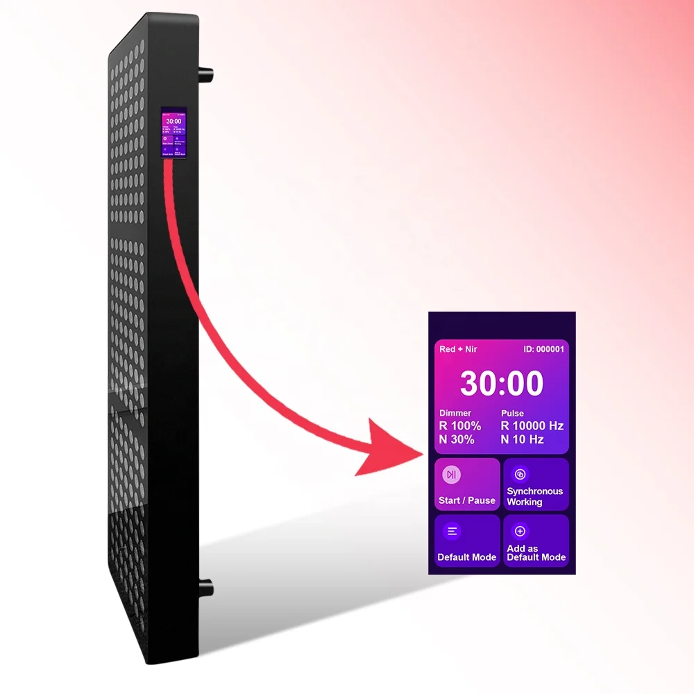 AZURE OEM ODM Standing Type Touch Screen 880x220mm Size Full Body Lamp PDT Machine Infared Device Led Red Light Therapy Panel