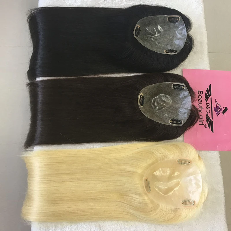 

Ready To Ship For Salon 613 Color Skin Top Human Hair Topper Thin Skin Remy Hair Topper For Women Blonde Human Hair Toupee