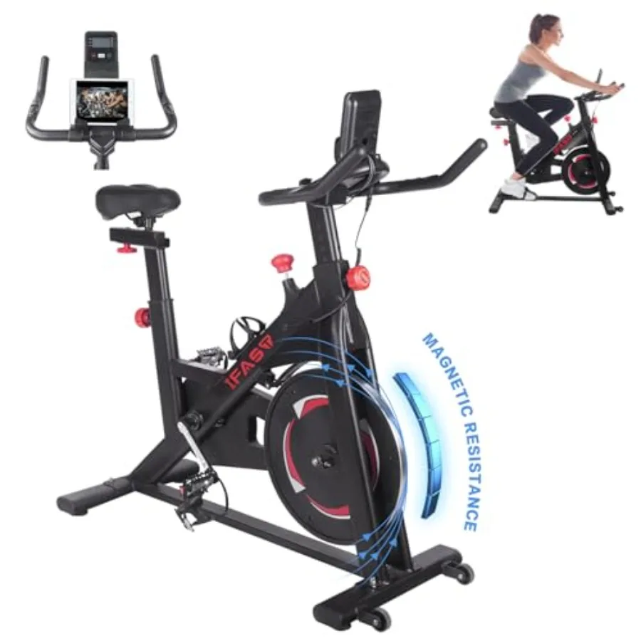 

Стационарный велотренажер для домашнего спортзала с ЖК-монитором и удобной подушкой сиденья для кардиотренировок, черный цвет